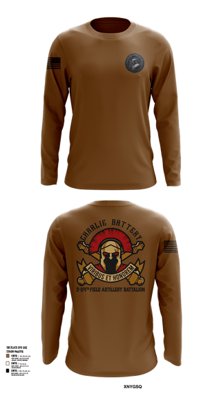Long Sleeve Performance Shirt, Charlie Battery 2-114th FA, , Teamtime, Team time, sublimation, custom sports apparel, team uniforms, spirit wear, spiritwear, sports uniforms, custom shirts, team store, custom team store, fundraiser sports, apparel fundraiser