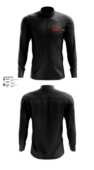 Quarter Zip Jacket, Bluegrass Lightning Belles, Softball, Teamtime, Team time, sublimation, custom sports apparel, team uniforms, spirit wear, spiritwear, sports uniforms, custom shirts, team store, custom team store, fundraiser sports, apparel fundraiser