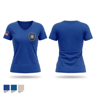 Womens Short Sleeve Vneck Shirt, Chelsea Fire, Fire Department, Teamtime, Team time, sublimation, custom sports apparel, team uniforms, spirit wear, spiritwear, sports uniforms, custom shirts, team store, custom team store, fundraiser sports, apparel fundraiser