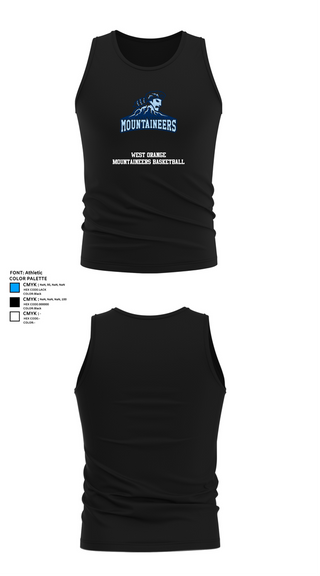 Tank Top, West Orange Mountaineers Basketball, Women's Basketball, Teamtime, Team time, sublimation, custom sports apparel, team uniforms, spirit wear, spiritwear, sports uniforms, custom shirts, team store, custom team store, fundraiser sports, apparel fundraiser