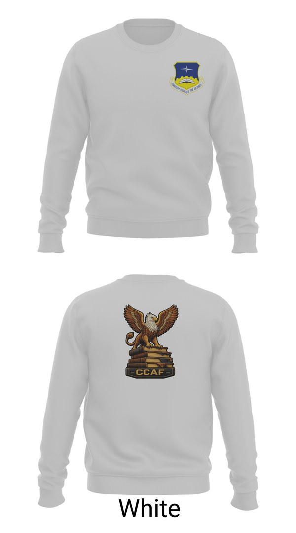 Crew Neck Sweatshirt, CCAF, Air Force, Teamtime, Team time, sublimation, custom sports apparel, team uniforms, spirit wear, spiritwear, sports uniforms, custom shirts, team store, custom team store, fundraiser sports, apparel fundraiser