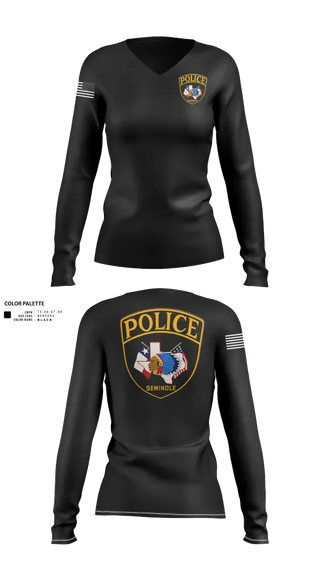Womens Long Sleeve Vneck Shirt, CID, Police, Teamtime, Team time, sublimation, custom sports apparel, team uniforms, spirit wear, spiritwear, sports uniforms, custom shirts, team store, custom team store, fundraiser sports, apparel fundraiser
