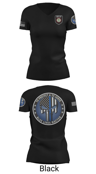 Policía Municipal de Carolina 96327149 Women's Short Sleeve V-neck Shirt - 27