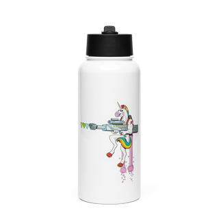 Bussy Squad 89240186 Stainless Steel Water Bottle with a Straw Lid