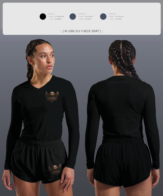 Womens Long Sleeve Vneck Shirt, EAGLE EYE AGENCY, , Teamtime, Team time, sublimation, custom sports apparel, team uniforms, spirit wear, spiritwear, sports uniforms, custom shirts, team store, custom team store, fundraiser sports, apparel fundraiser