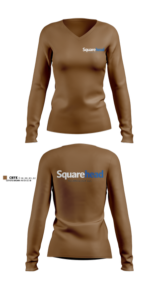 Womens Long Sleeve Vneck Shirt, Squarehead Technology LLC, , Teamtime, Team time, sublimation, custom sports apparel, team uniforms, spirit wear, spiritwear, sports uniforms, custom shirts, team store, custom team store, fundraiser sports, apparel fundraiser