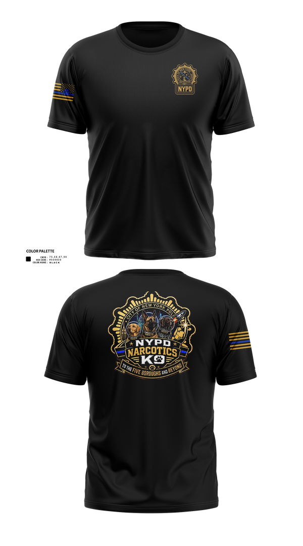 Old School Cotton Feel Shirt, NYPD NARCOTICS K9, Police, Teamtime, Team time, sublimation, custom sports apparel, team uniforms, spirit wear, spiritwear, sports uniforms, custom shirts, team store, custom team store, fundraiser sports, apparel fundraiser