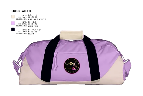 Duffle Bag, Loving Maids, , Teamtime, Team time, sublimation, custom sports apparel, team uniforms, spirit wear, spiritwear, sports uniforms, custom shirts, team store, custom team store, fundraiser sports, apparel fundraiser