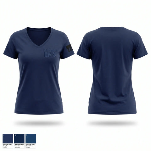 Womens Short Sleeve Vneck Shirt, Ohio County EMS, EMS/EMT, Teamtime, Team time, sublimation, custom sports apparel, team uniforms, spirit wear, spiritwear, sports uniforms, custom shirts, team store, custom team store, fundraiser sports, apparel fundraiser