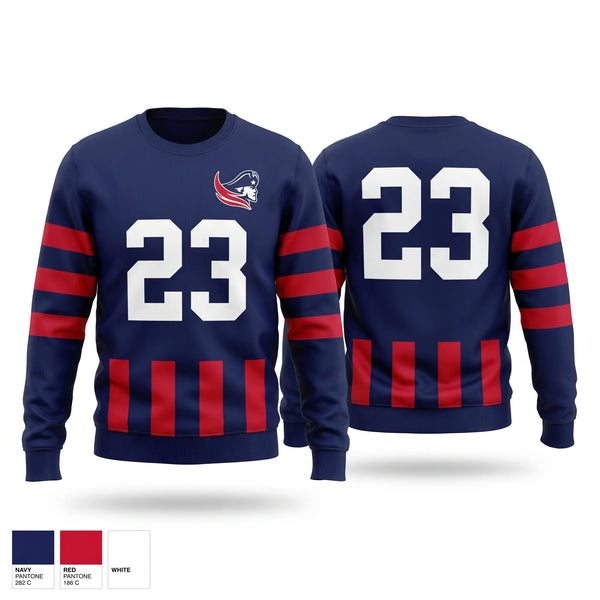 Crew Neck Sweatshirt, Junior Patriots, , Teamtime, Team time, sublimation, custom sports apparel, team uniforms, spirit wear, spiritwear, sports uniforms, custom shirts, team store, custom team store, fundraiser sports, apparel fundraiser