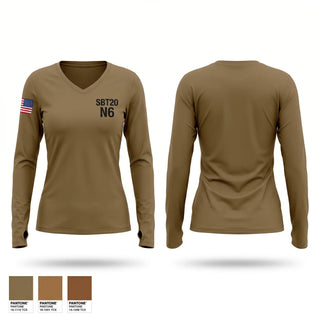 Womens Long Sleeve Vneck Shirt, SBT20 N6, Navy, Teamtime, Team time, sublimation, custom sports apparel, team uniforms, spirit wear, spiritwear, sports uniforms, custom shirts, team store, custom team store, fundraiser sports, apparel fundraiser