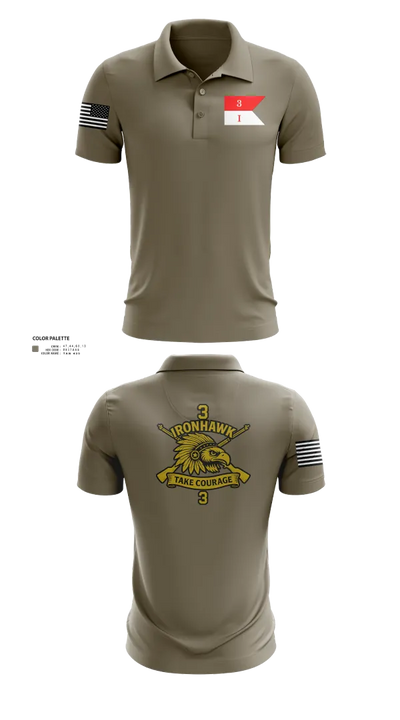 Ironhawk troop 4858933 Short Sleeve Performance Polo - 42