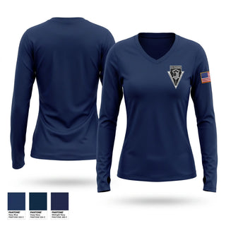 Womens Long Sleeve Vneck Shirt, PHX DCT, Police, Teamtime, Team time, sublimation, custom sports apparel, team uniforms, spirit wear, spiritwear, sports uniforms, custom shirts, team store, custom team store, fundraiser sports, apparel fundraiser