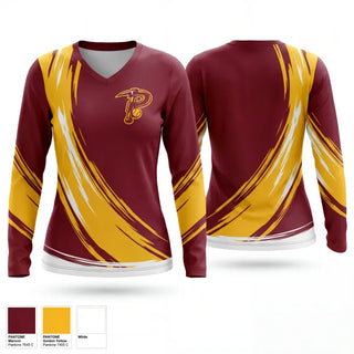 Womens Long Sleeve Vneck Shirt, Lady Prospectors, Softball, Teamtime, Team time, sublimation, custom sports apparel, team uniforms, spirit wear, spiritwear, sports uniforms, custom shirts, team store, custom team store, fundraiser sports, apparel fundraiser