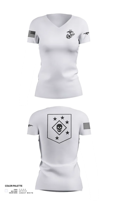 MARSOC 32789346 Women's Short Sleeve V-neck Shirt - 21