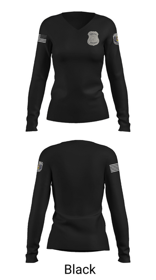 Womens Long Sleeve Vneck Shirt, RRPD, Police, Teamtime, Team time, sublimation, custom sports apparel, team uniforms, spirit wear, spiritwear, sports uniforms, custom shirts, team store, custom team store, fundraiser sports, apparel fundraiser