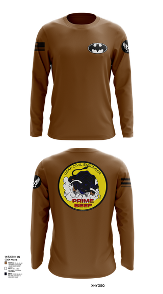 Long Sleeve Performance Shirt, 185th CES, Navy, Teamtime, Team time, sublimation, custom sports apparel, team uniforms, spirit wear, spiritwear, sports uniforms, custom shirts, team store, custom team store, fundraiser sports, apparel fundraiser