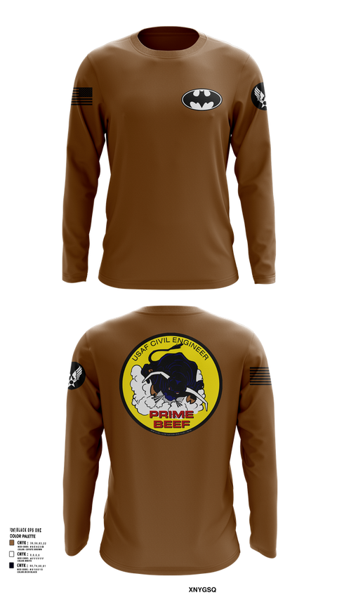 Long Sleeve Performance Shirt, 185th CES, Navy, Teamtime, Team time, sublimation, custom sports apparel, team uniforms, spirit wear, spiritwear, sports uniforms, custom shirts, team store, custom team store, fundraiser sports, apparel fundraiser