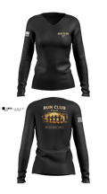 RUN CLUB  Women's Long Sleeve V-neck Shirt - 15