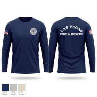 Long Sleeve Performance Shirt, Las Vegas fire and rescue, Fire Department, Teamtime, Team time, sublimation, custom sports apparel, team uniforms, spirit wear, spiritwear, sports uniforms, custom shirts, team store, custom team store, fundraiser sports, apparel fundraiser