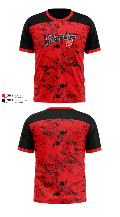 War Dogs Travel Flag Football 35001578 Short Sleeve Performance Shirt - 1