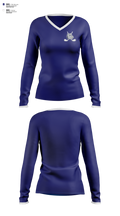 Rockland High School Golf 33140596 Women's Long Sleeve V-neck Shirt - 101