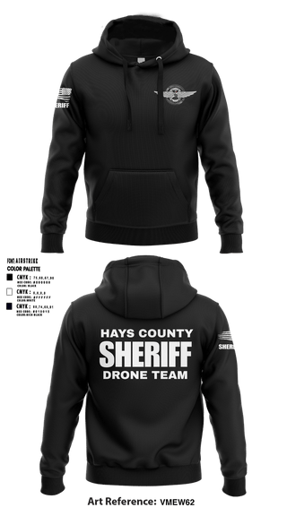 Hoodie, Hays County Sheriff Drone Team, Police, Teamtime, Team time, sublimation, custom sports apparel, team uniforms, spirit wear, spiritwear, sports uniforms, custom shirts, team store, custom team store, fundraiser sports, apparel fundraiser