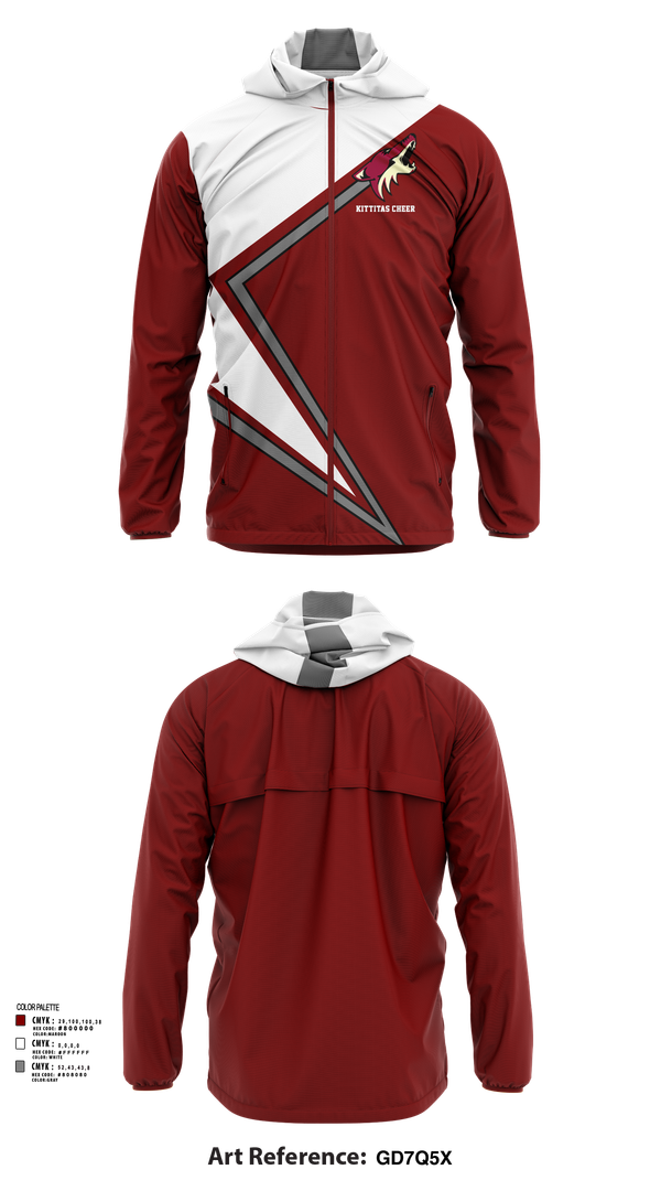Windbreaker, Kittitas Cheer, Cheer, Teamtime, Team time, sublimation, custom sports apparel, team uniforms, spirit wear, spiritwear, sports uniforms, custom shirts, team store, custom team store, fundraiser sports, apparel fundraiser