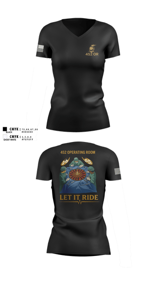 Womens Short Sleeve Vneck Shirt, 452 MED DET, Army, Teamtime, Team time, sublimation, custom sports apparel, team uniforms, spirit wear, spiritwear, sports uniforms, custom shirts, team store, custom team store, fundraiser sports, apparel fundraiser