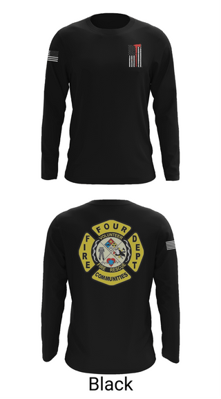 Long Sleeve Performance Shirt, Four Communities Fire Department, Fire Department, Teamtime, Team time, sublimation, custom sports apparel, team uniforms, spirit wear, spiritwear, sports uniforms, custom shirts, team store, custom team store, fundraiser sports, apparel fundraiser