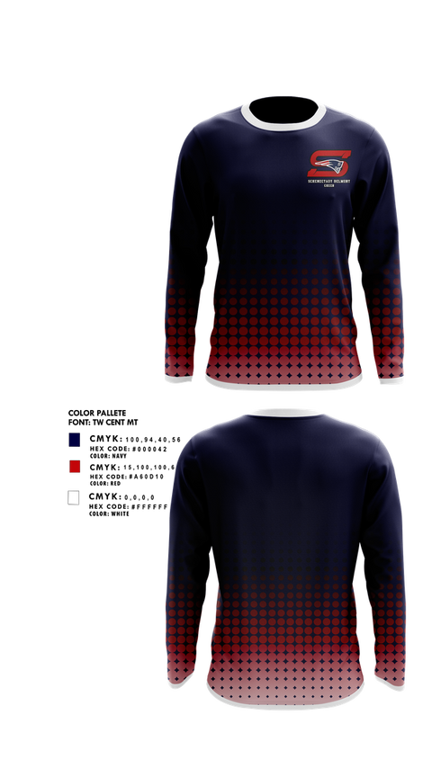 Long Sleeve Performance Shirt, Schenectady Belmont Football & Cheer, , Teamtime, Team time, sublimation, custom sports apparel, team uniforms, spirit wear, spiritwear, sports uniforms, custom shirts, team store, custom team store, fundraiser sports, apparel fundraiser