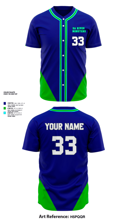 Full Button Baseball Jersey, SA River Monsters, Baseball, Teamtime, Team time, sublimation, custom sports apparel, team uniforms, spirit wear, spiritwear, sports uniforms, custom shirts, team store, custom team store, fundraiser sports, apparel fundraiser
