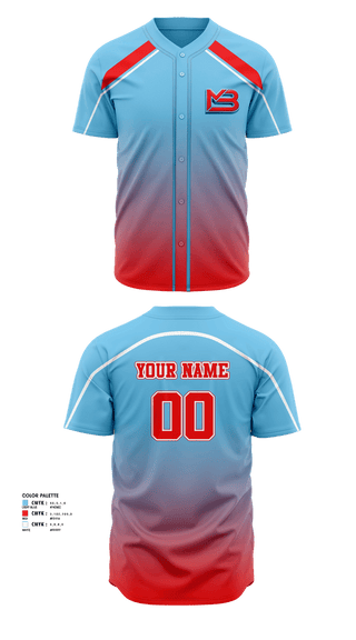 Full Button Baseball Jersey, Mikey Baseball, Baseball, Teamtime, Team time, sublimation, custom sports apparel, team uniforms, spirit wear, spiritwear, sports uniforms, custom shirts, team store, custom team store, fundraiser sports, apparel fundraiser