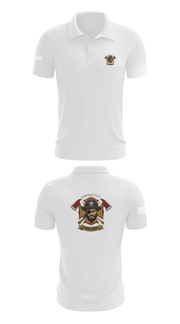 Short Sleeve Performance Polo, Winfield, Fire Department, Teamtime, Team time, sublimation, custom sports apparel, team uniforms, spirit wear, spiritwear, sports uniforms, custom shirts, team store, custom team store, fundraiser sports, apparel fundraiser