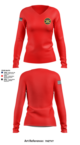 Womens Long Sleeve Vneck Shirt, Fire’s Squadron 2nd SCR, , Teamtime, Team time, sublimation, custom sports apparel, team uniforms, spirit wear, spiritwear, sports uniforms, custom shirts, team store, custom team store, fundraiser sports, apparel fundraiser