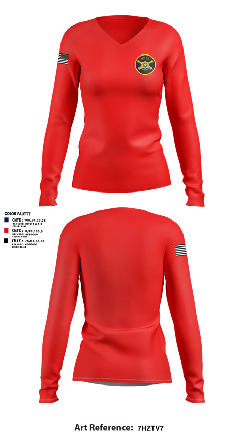 Womens Long Sleeve Vneck Shirt, Fire’s Squadron 2nd SCR, , Teamtime, Team time, sublimation, custom sports apparel, team uniforms, spirit wear, spiritwear, sports uniforms, custom shirts, team store, custom team store, fundraiser sports, apparel fundraiser