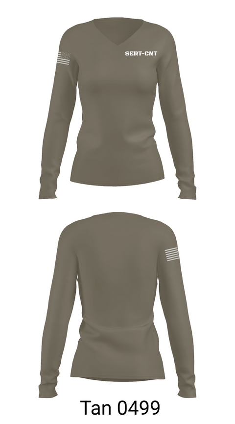 Womens Long Sleeve Vneck Shirt, SERT-CNT, Police, Teamtime, Team time, sublimation, custom sports apparel, team uniforms, spirit wear, spiritwear, sports uniforms, custom shirts, team store, custom team store, fundraiser sports, apparel fundraiser