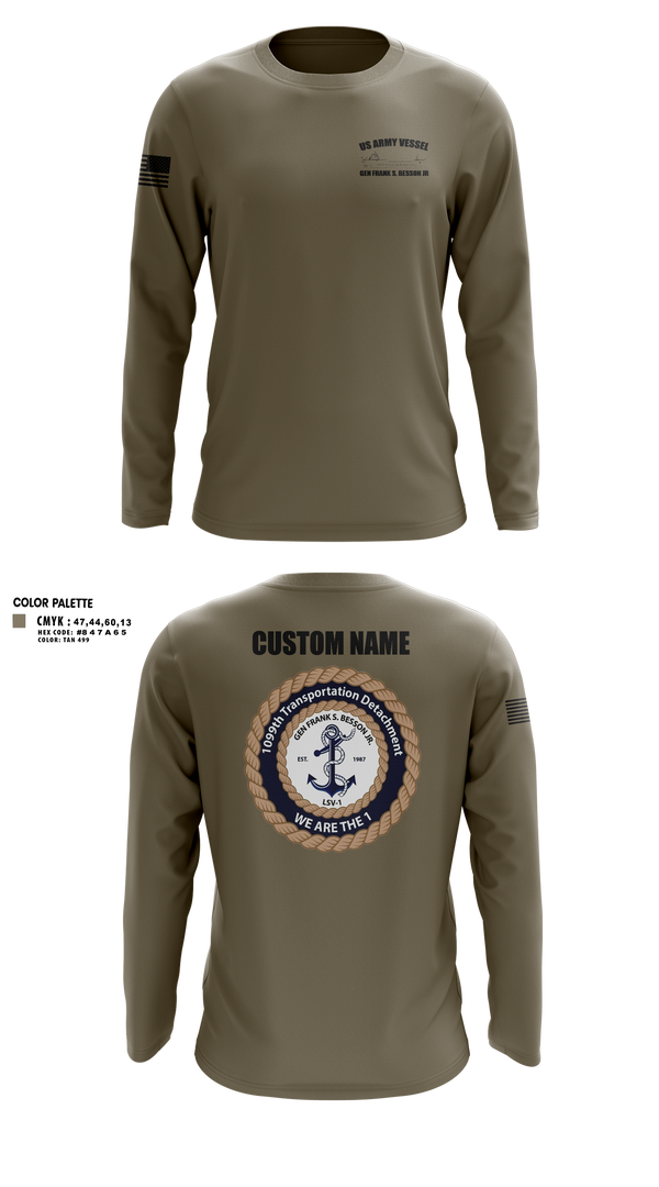 Long Sleeve Performance Shirt, 1099th TD, Army, Teamtime, Team time, sublimation, custom sports apparel, team uniforms, spirit wear, spiritwear, sports uniforms, custom shirts, team store, custom team store, fundraiser sports, apparel fundraiser