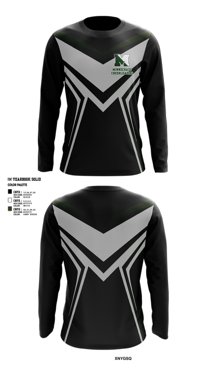 Minnechaug Regional High School Cheer 84223142 Long Sleeve Performance Shirt 1