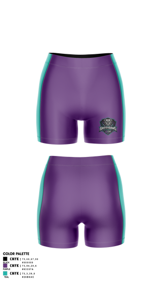 Womens Compression Shorts, Gritty Dawg Academy, , Teamtime, Team time, sublimation, custom sports apparel, team uniforms, spirit wear, spiritwear, sports uniforms, custom shirts, team store, custom team store, fundraiser sports, apparel fundraiser