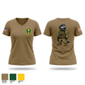 377th MP CO 32842185 Women's Short Sleeve V-neck Shirt - 1