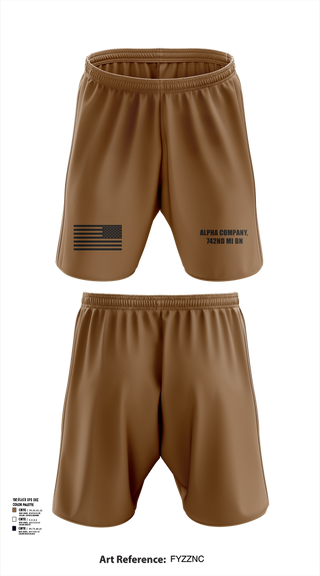 Athletic Shorts With Pockets, Alpha Company, 742nd MI BN, , Teamtime, Team time, sublimation, custom sports apparel, team uniforms, spirit wear, spiritwear, sports uniforms, custom shirts, team store, custom team store, fundraiser sports, apparel fundraiser