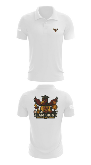 Short Sleeve Performance Polo, Team Signs Sports Academy, Men's Basketball, Teamtime, Team time, sublimation, custom sports apparel, team uniforms, spirit wear, spiritwear, sports uniforms, custom shirts, team store, custom team store, fundraiser sports, apparel fundraiser