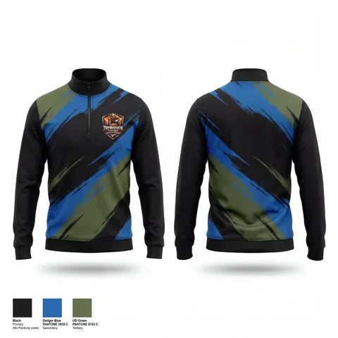 Quarter Zip Jacket, Trenchmen Academy, , Teamtime, Team time, sublimation, custom sports apparel, team uniforms, spirit wear, spiritwear, sports uniforms, custom shirts, team store, custom team store, fundraiser sports, apparel fundraiser