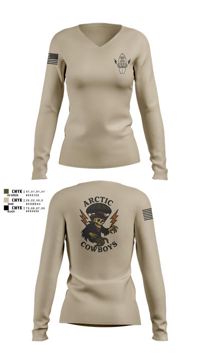301 76362745 Women's Long Sleeve V-neck Shirt - 4