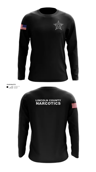 Long Sleeve Performance Shirt, Lincoln County Narcotics, Police, Teamtime, Team time, sublimation, custom sports apparel, team uniforms, spirit wear, spiritwear, sports uniforms, custom shirts, team store, custom team store, fundraiser sports, apparel fundraiser