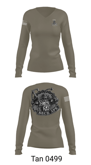 Womens Long Sleeve Vneck Shirt, Boatswain Mate, Navy, Teamtime, Team time, sublimation, custom sports apparel, team uniforms, spirit wear, spiritwear, sports uniforms, custom shirts, team store, custom team store, fundraiser sports, apparel fundraiser