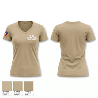 Womens Short Sleeve Vneck Shirt, 137th military police detachment, Army, Teamtime, Team time, sublimation, custom sports apparel, team uniforms, spirit wear, spiritwear, sports uniforms, custom shirts, team store, custom team store, fundraiser sports, apparel fundraiser
