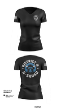 District 4 D Squad 61393685 Women's Short Sleeve V-neck Shirt - 15