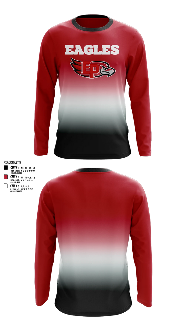 Long Sleeve Performance Shirt, Eagles, Cheer, Teamtime, Team time, sublimation, custom sports apparel, team uniforms, spirit wear, spiritwear, sports uniforms, custom shirts, team store, custom team store, fundraiser sports, apparel fundraiser